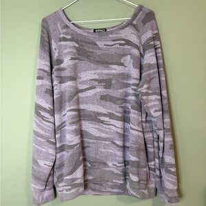 Buffalo David Britton size XL Pruple Camouflage long sleeve pull over Sweater